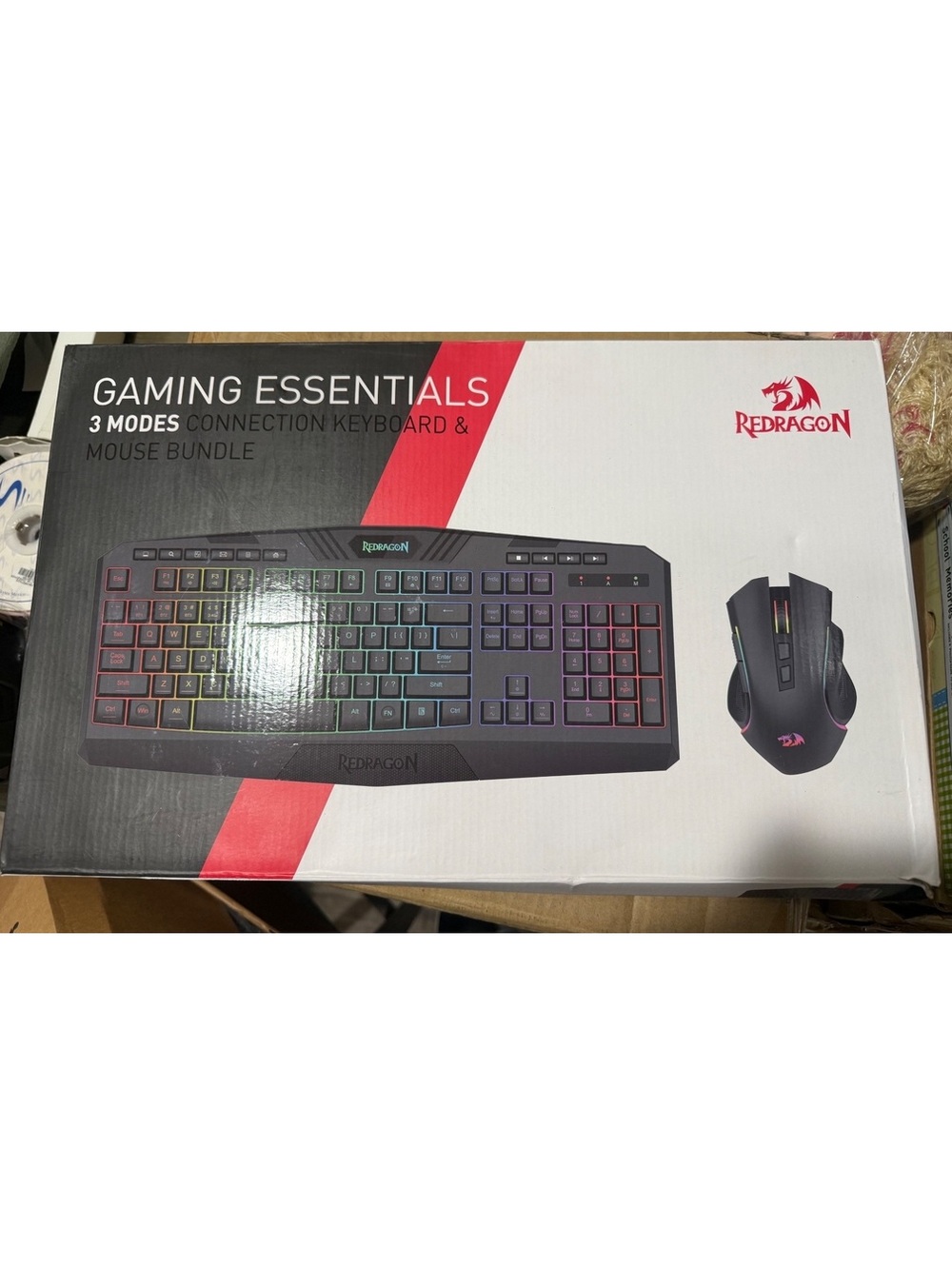 Redragon Gaming Essentials 3-Mode RGB Keyboard & Mouse Bundle Wireless